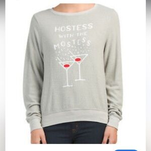Wildfox Martini Hostess With the Mostest Sweatshirt Small
